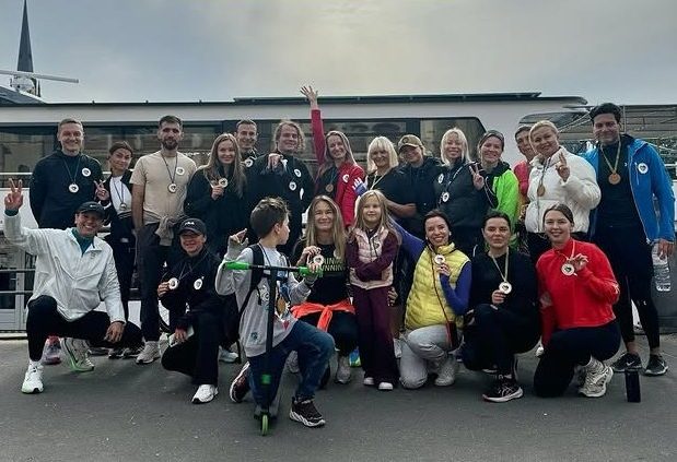 Die Laufgruppe Ukrainian Running Club Frankfurt