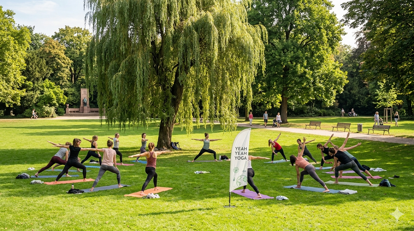 Klimayoga im Grüneburgpark – Yoga für den guten Zweck 🌳🌍